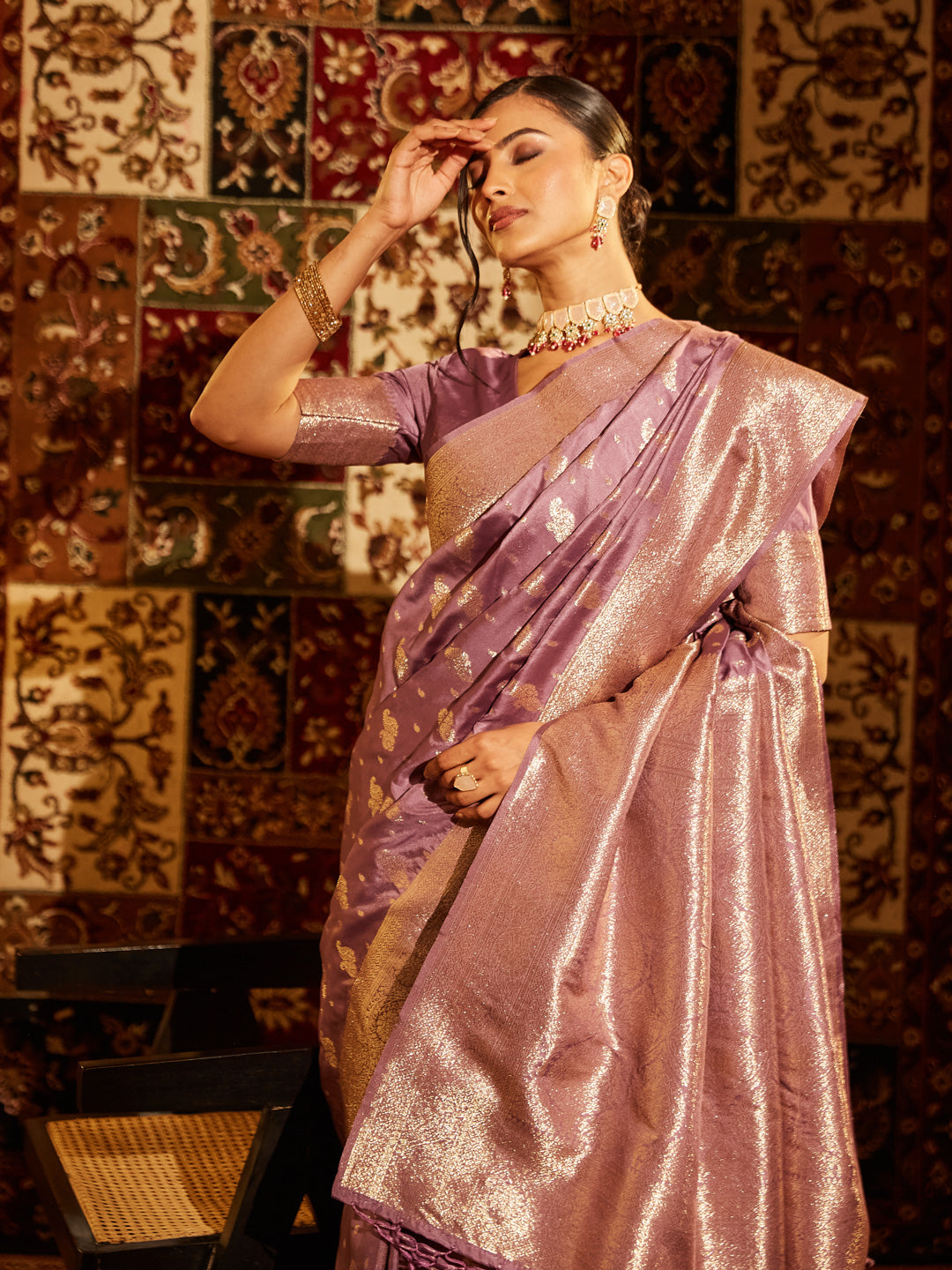 Dhiyona KS Women's Woven Design Zari Art Silk Banarasi Saree