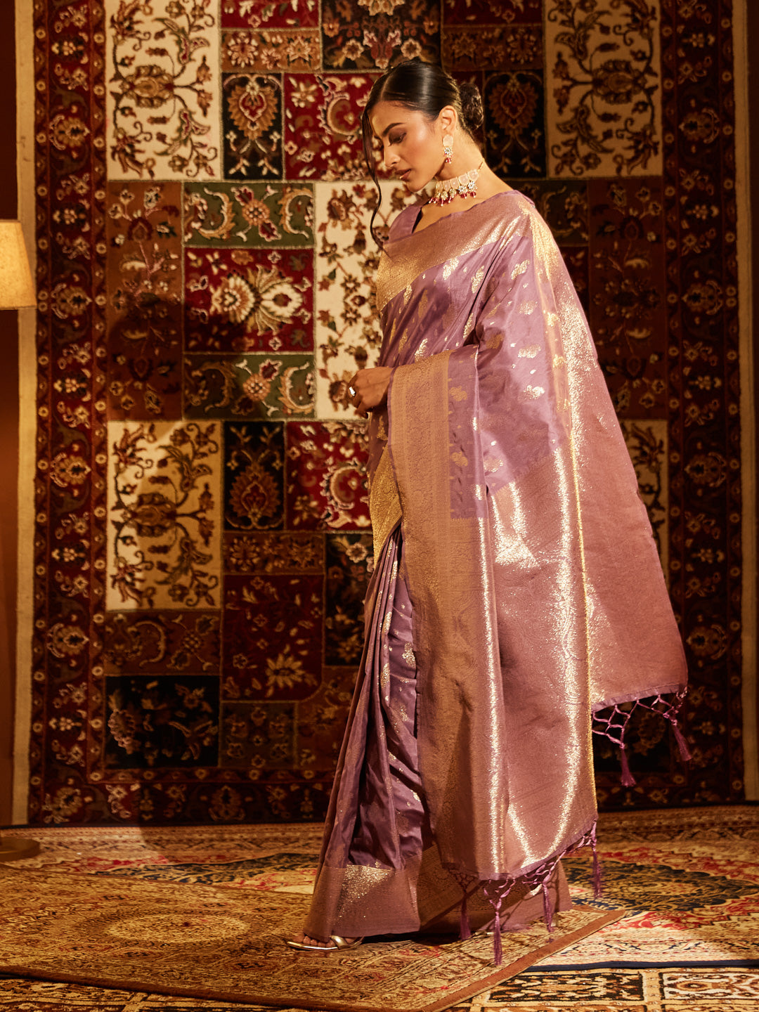 Dhiyona KS Women's Woven Design Zari Art Silk Banarasi Saree