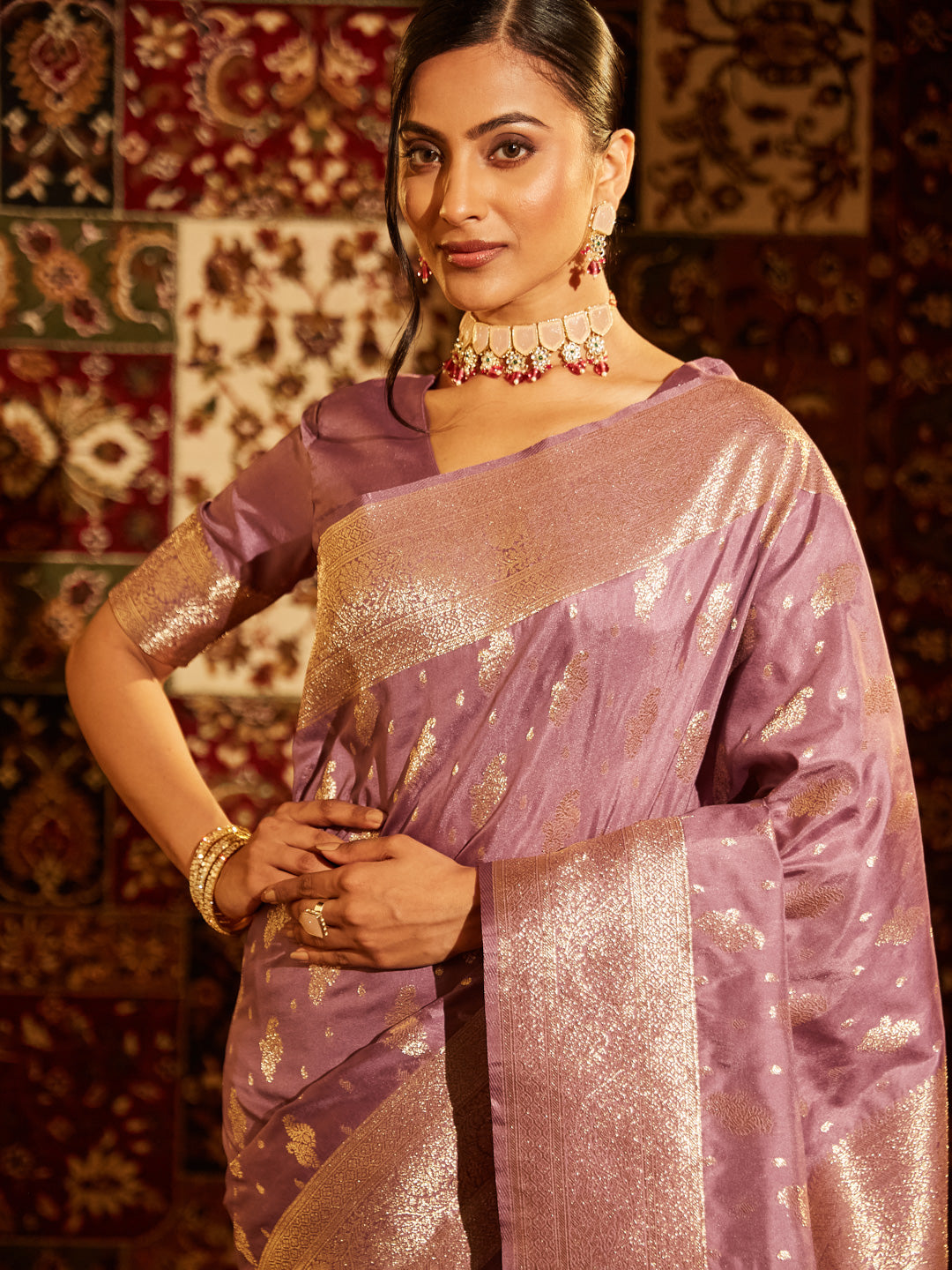 Dhiyona KS Women's Woven Design Zari Art Silk Banarasi Saree