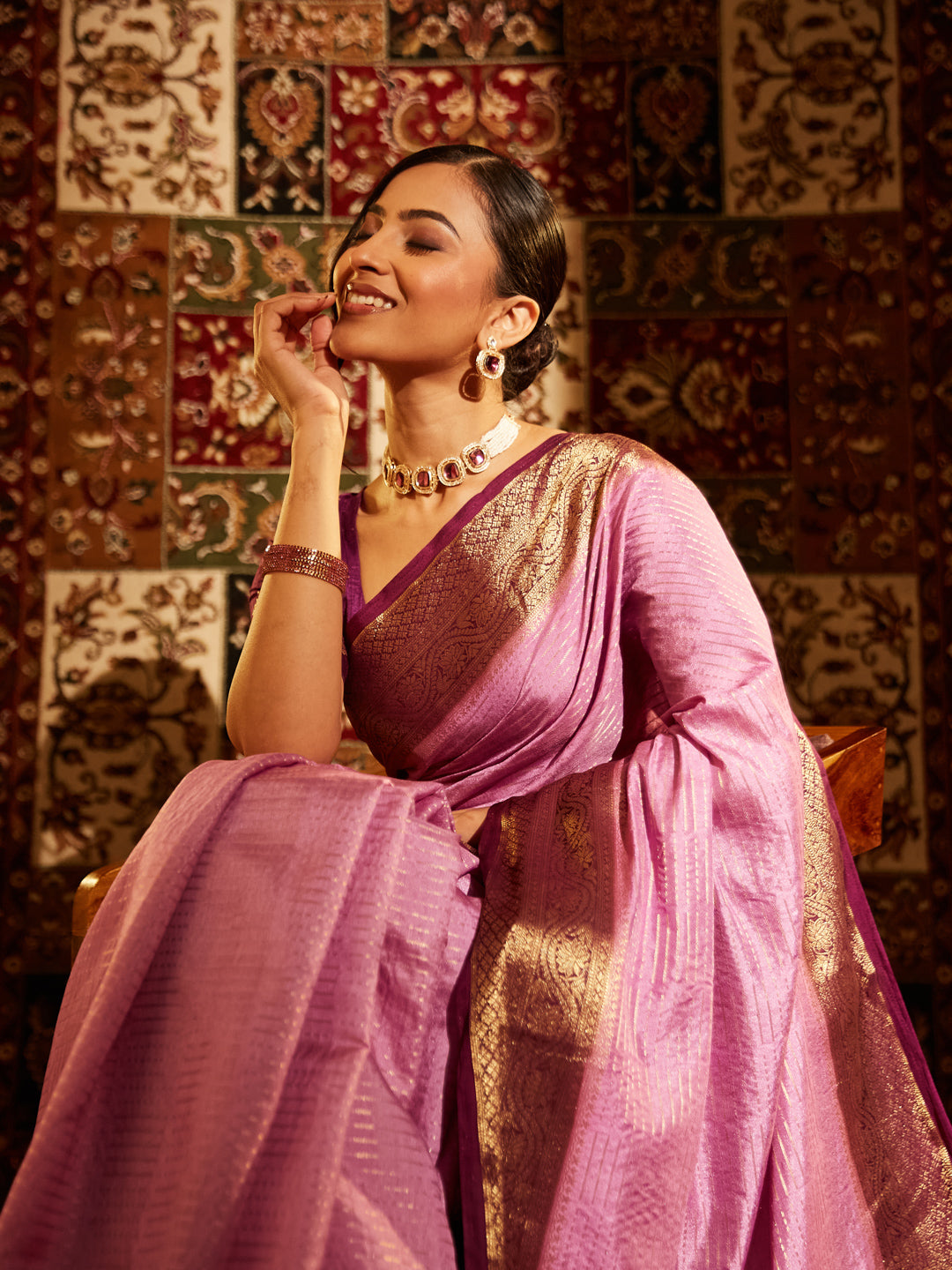 Dhiyona KS Women's Woven Design Art Silk Zari Banarasi Saree