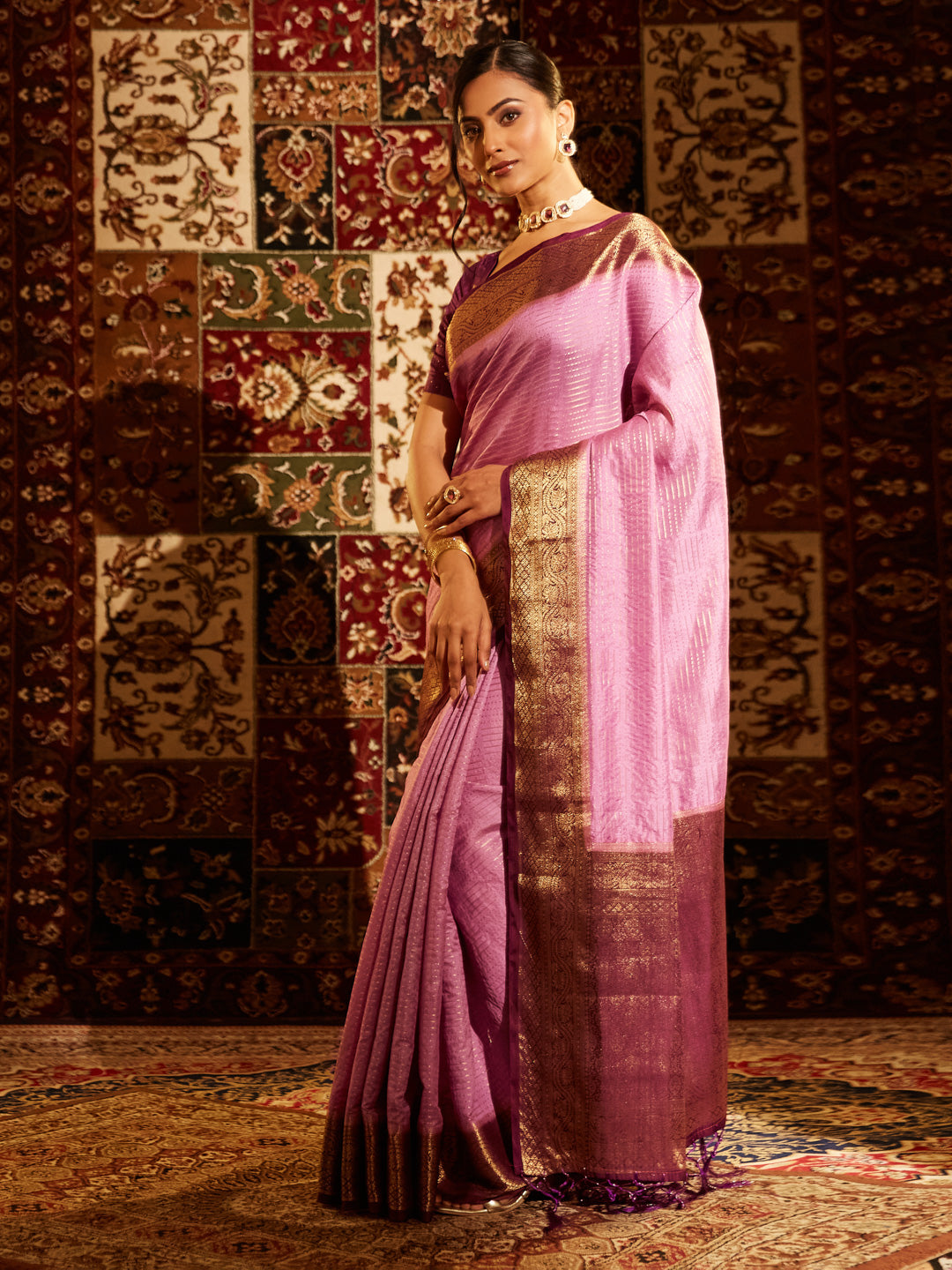 Dhiyona KS Women's Woven Design Art Silk Zari Banarasi Saree