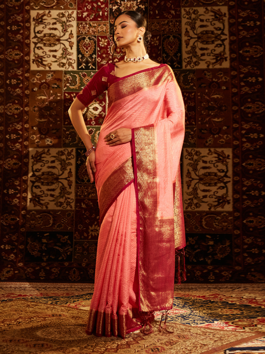 Dhiyona KS Women's Woven Design Zari Art Silk Banarasi Saree