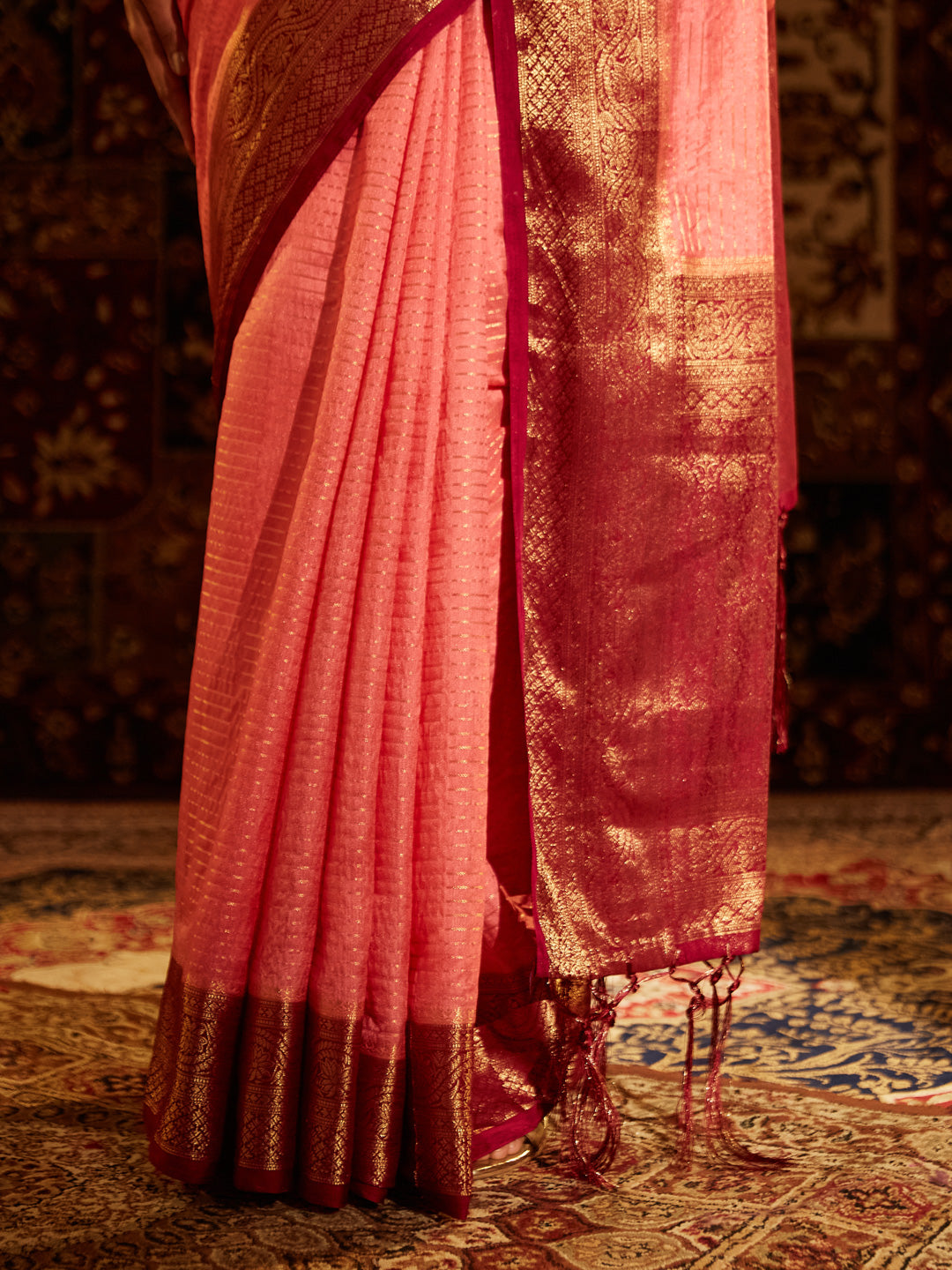 Dhiyona KS Women's Woven Design Zari Art Silk Banarasi Saree