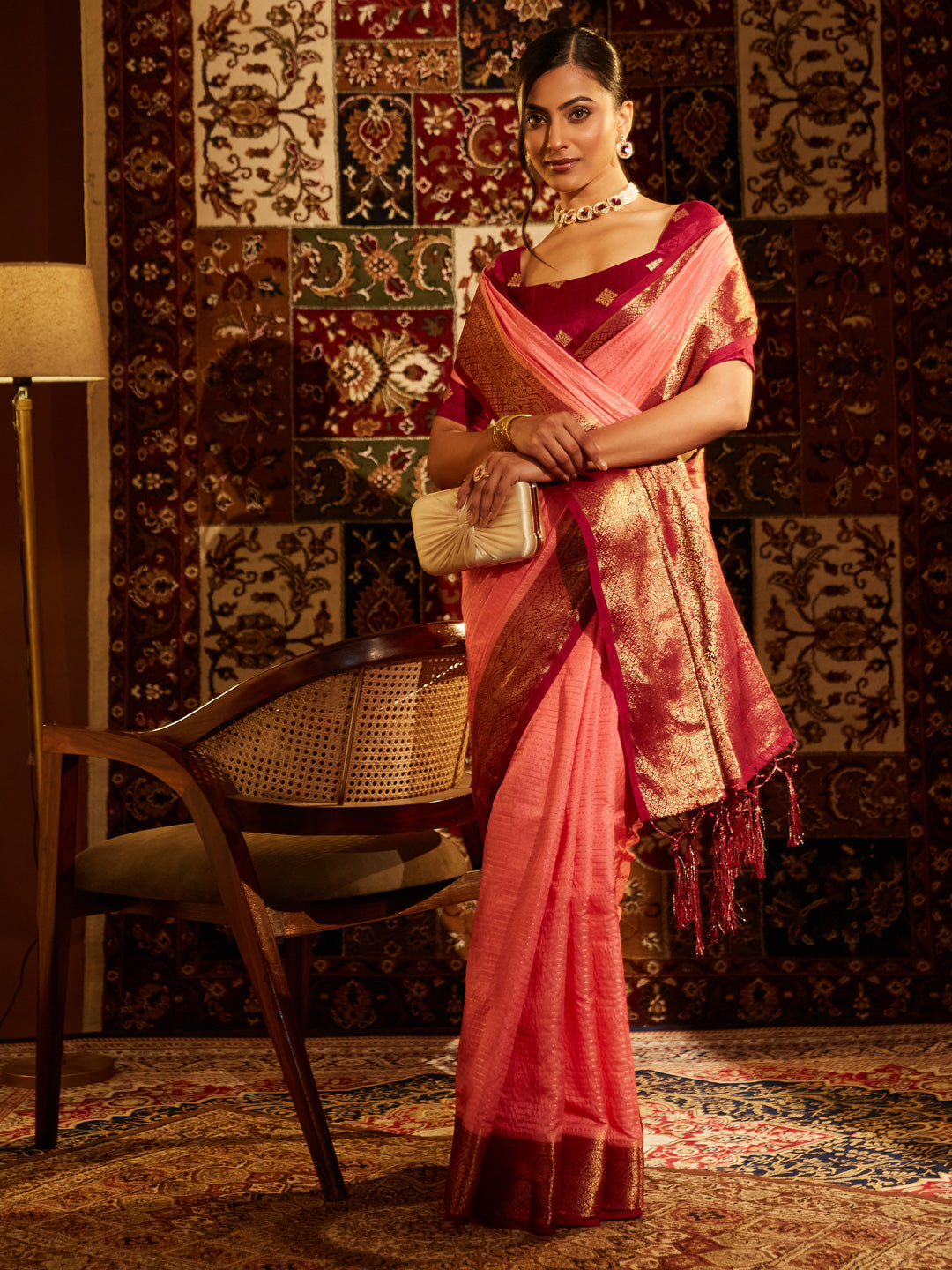 Dhiyona KS Women's Woven Design Zari Art Silk Banarasi Saree