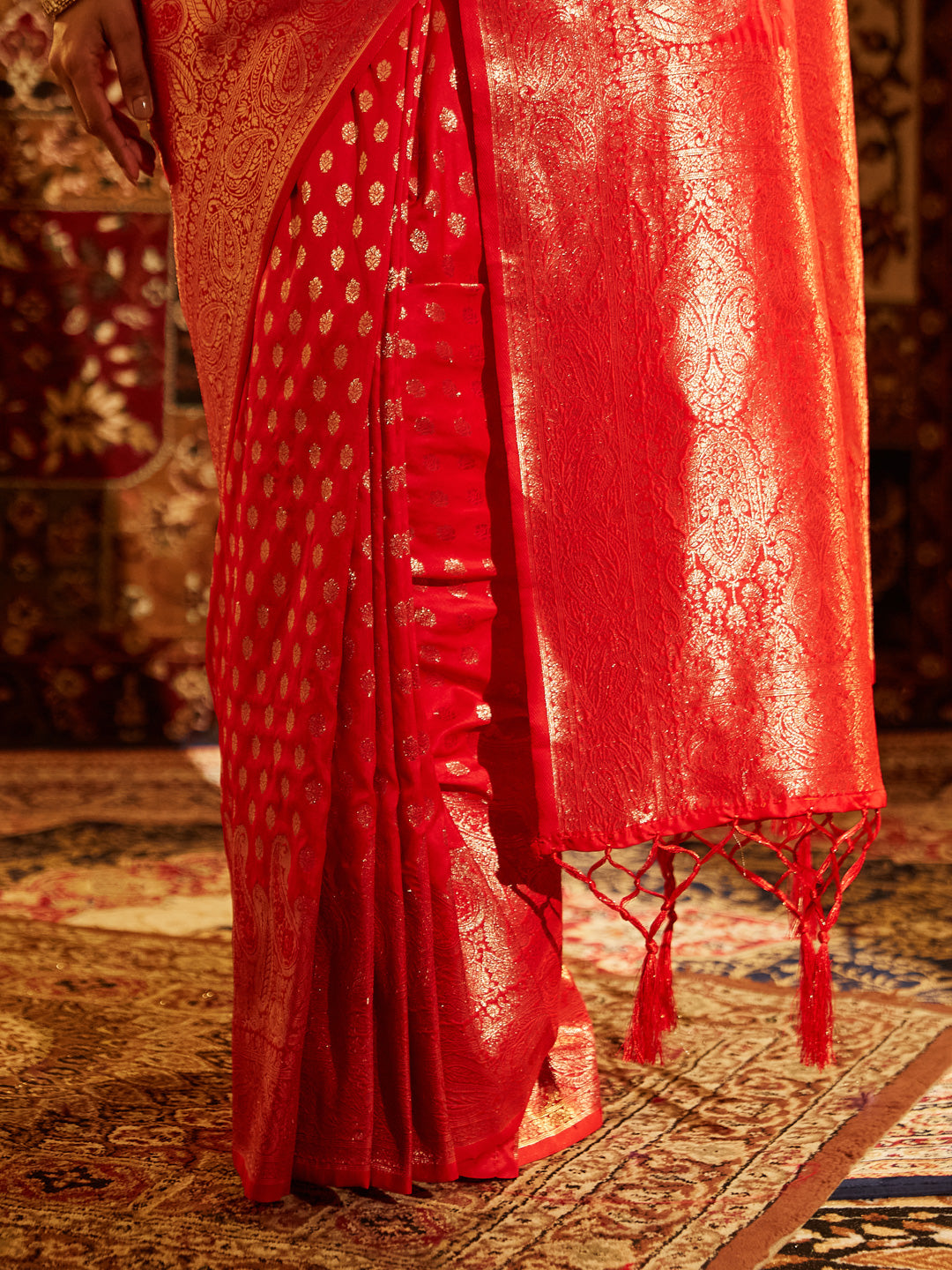 Dhiyona KS Women's Women's Woven Design Zari Art Silk Banarasi Saree
