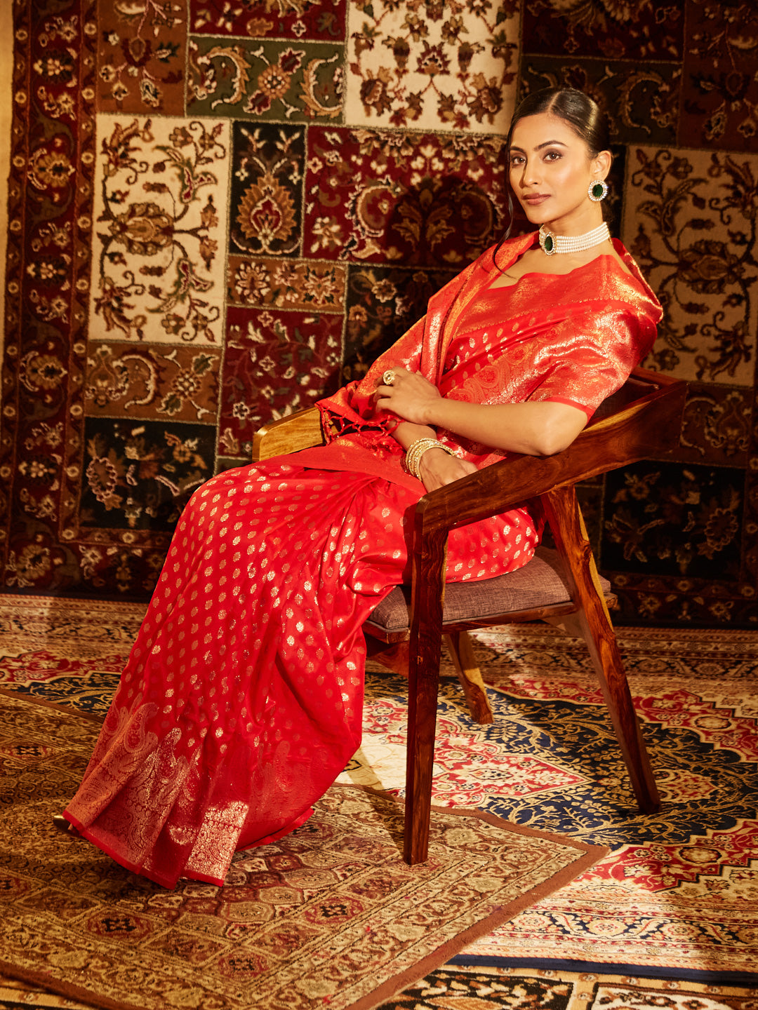 Dhiyona KS Women's Women's Woven Design Zari Art Silk Banarasi Saree