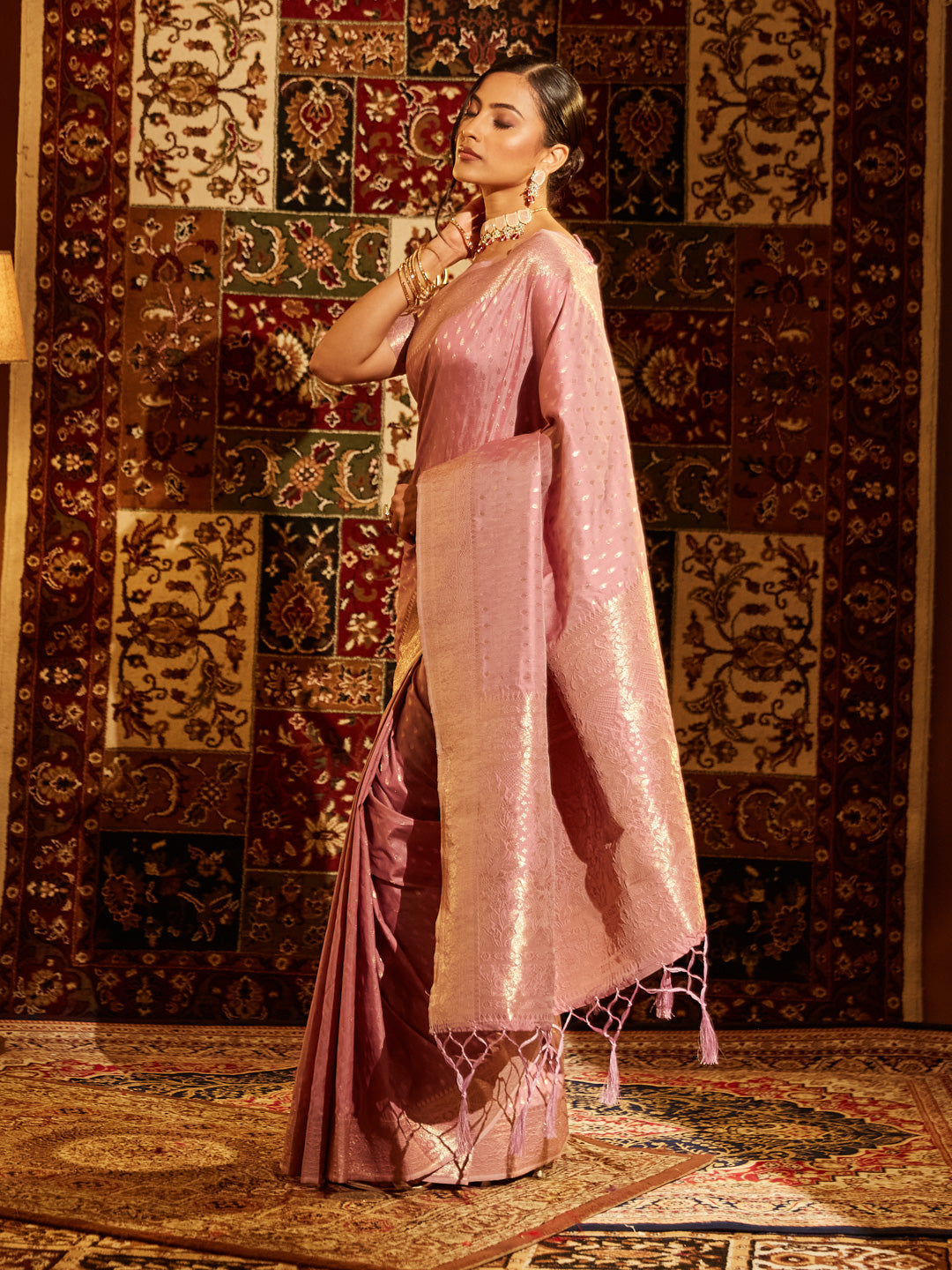 Dhiyona KS Women's Women Woven Design Zari Art Silk Banarasi Saree