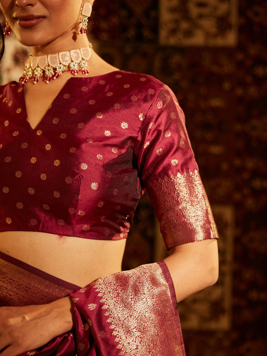 Dhiyona KS Women's Ethnic Motifs Zari Designer Banarasi Saree