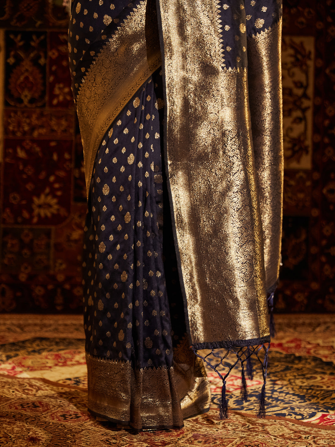 Dhiyona KS Women's Woven Design Ethnic Motifs Zari Banarasi Saree
