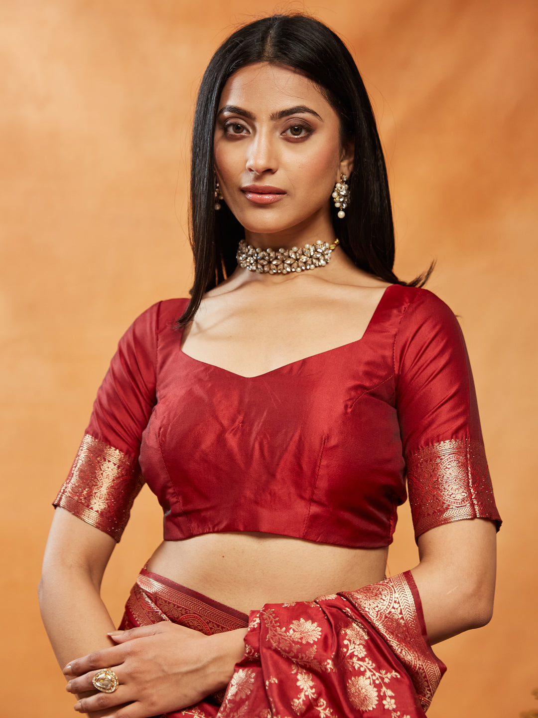 Dhiyona KS Women's Floral Woven Design Zari Banarasi Saree