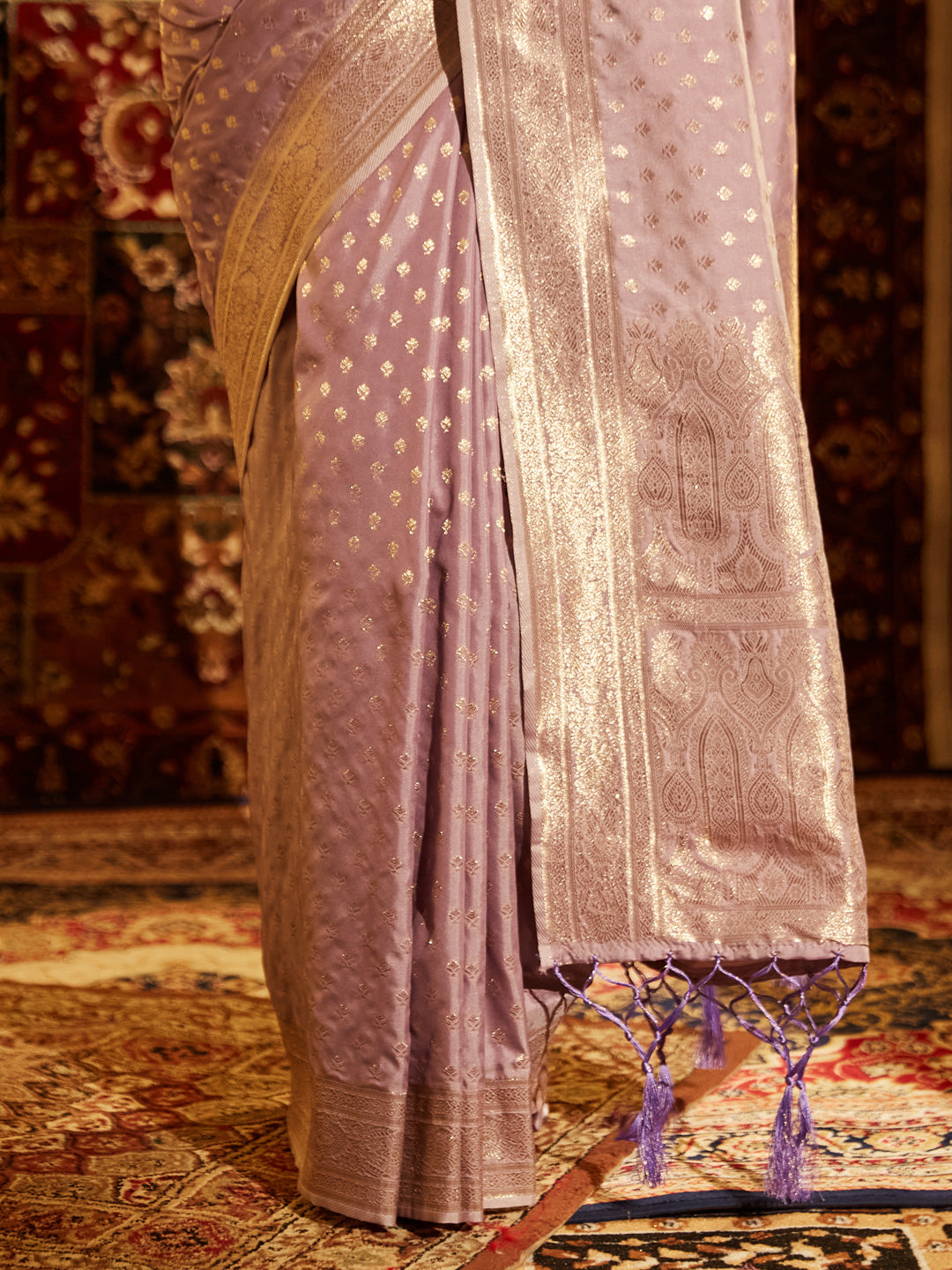 Dhiyona KS Women's Woven Design Zari Banarasi Saree