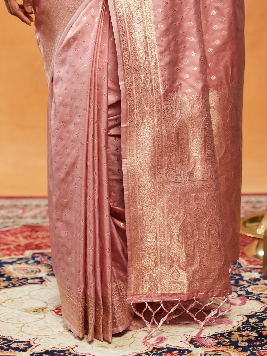 Dhiyona KS Women's Woven Design Ethnic Motifs Zari Banarasi Saree
