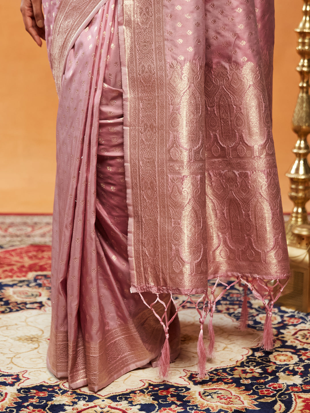 Dhiyona KS Women's Woven Design Ethnic Motifs Zari Banarasi Saree