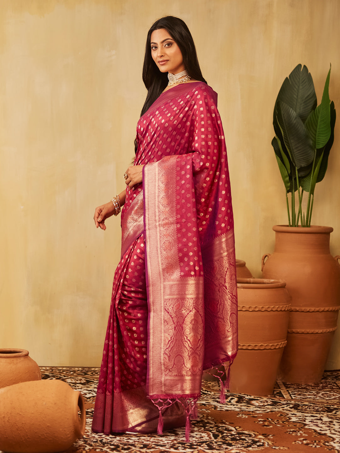 Dhiyona KS Women's Ethnic Motifs Zari Art Silk Designer Banarasi Saree