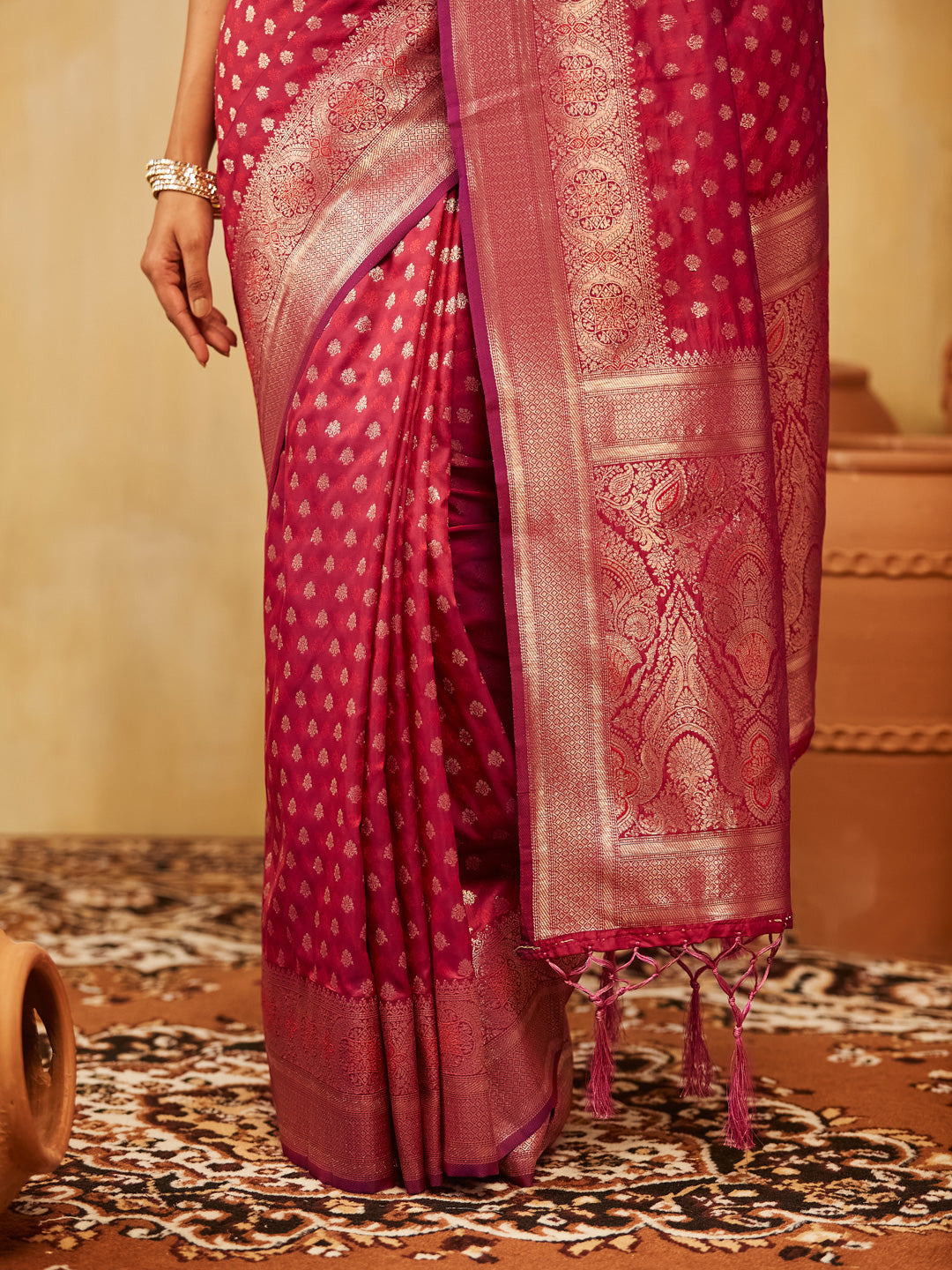 Dhiyona KS Women's Ethnic Motifs Zari Art Silk Designer Banarasi Saree