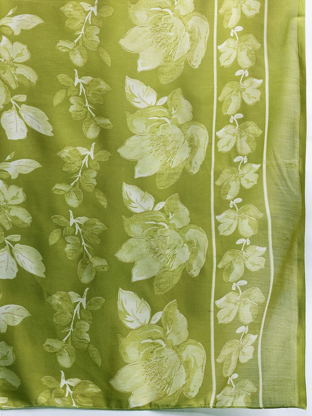 Dhiyona IE Women Floral Printed Regular Beads and Stones Kurta with Trousers & With Dupatta