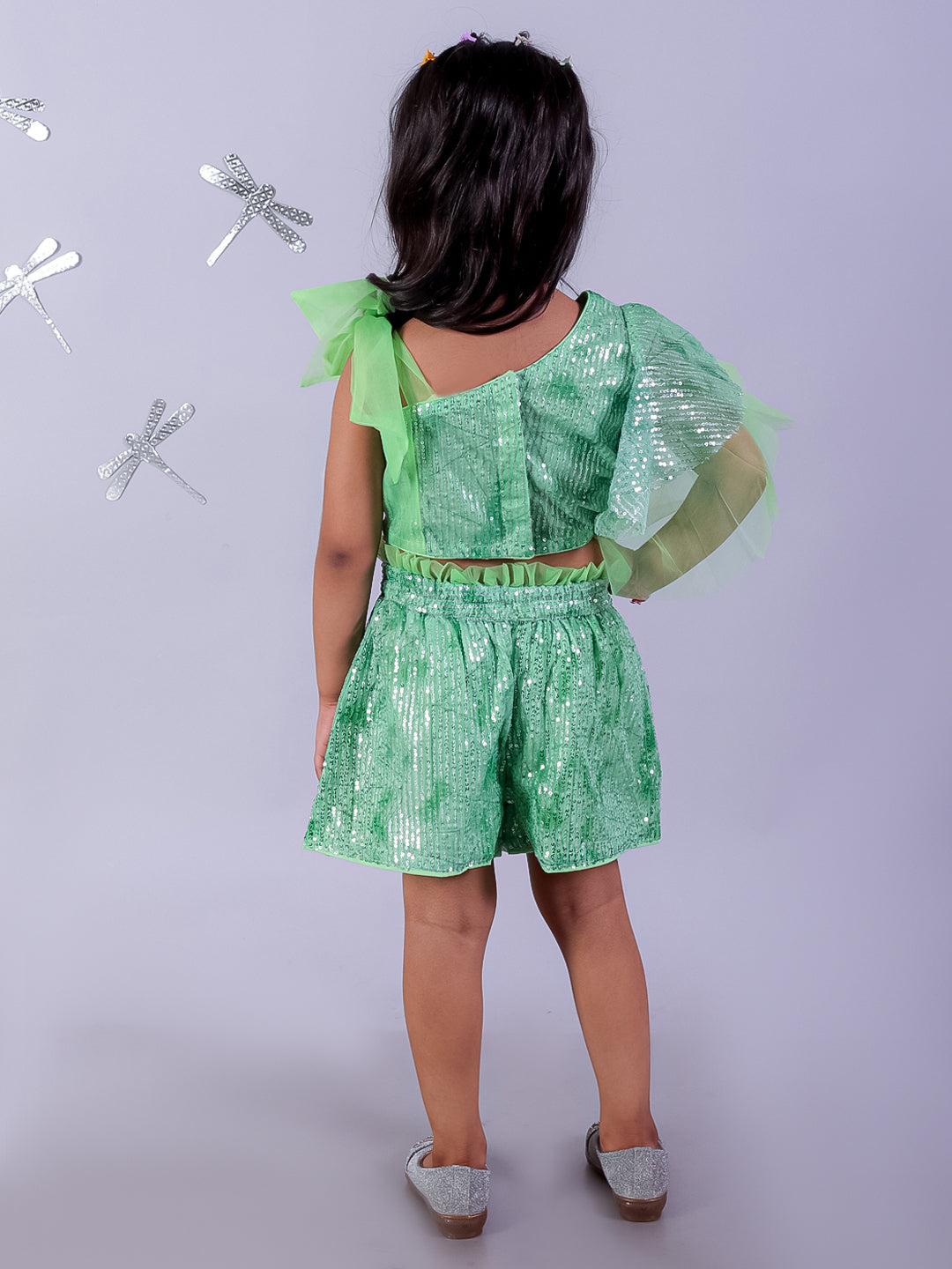 Lil Drama Girls Party top with shorts