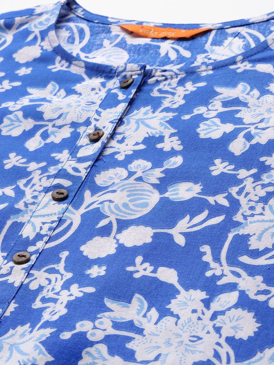 Dhiyona IE Floral Printed Pure Cotton Kurta with Trousers & Dupatta