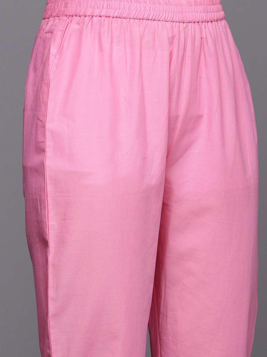 Dhiyona VA Women'sAngrakha Gotta Patti Pure Cotton Kurta With Trousers & With Dupatta