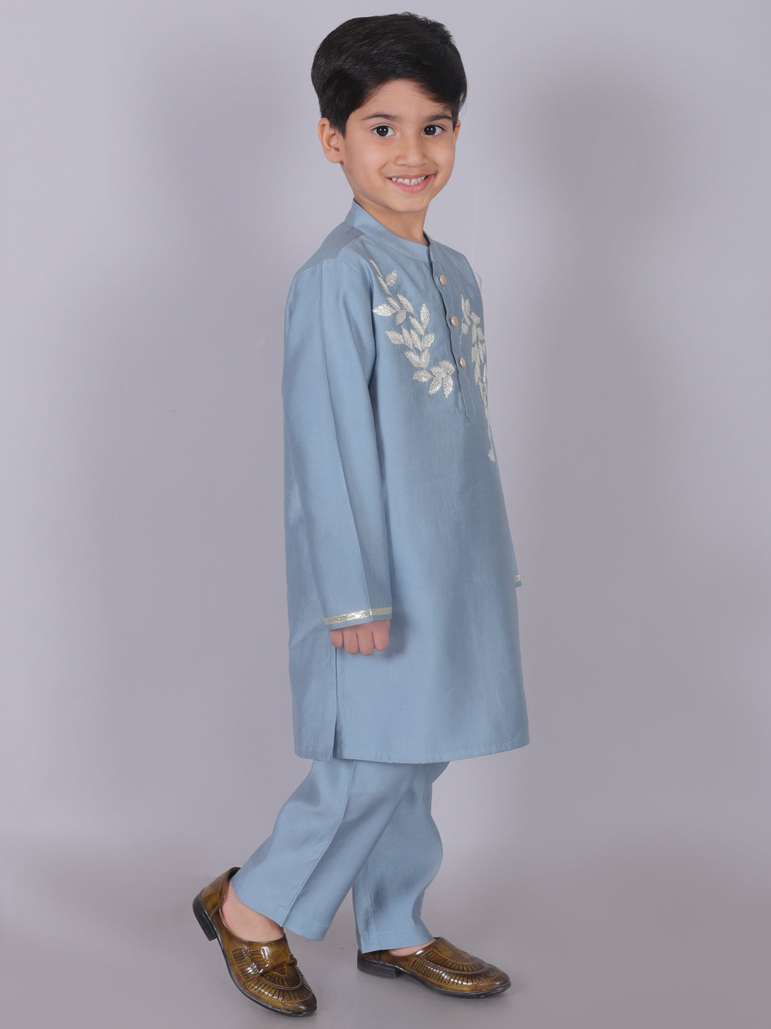 Zarqa Boys Blue Kurta with Pant set