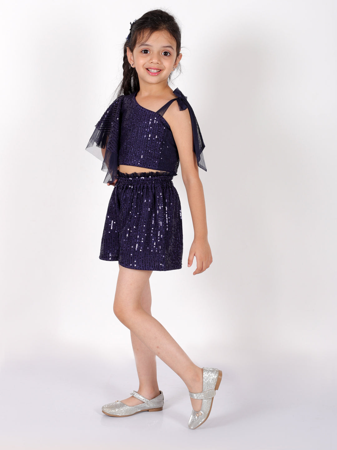 Lil Drama Girls Party top with shorts