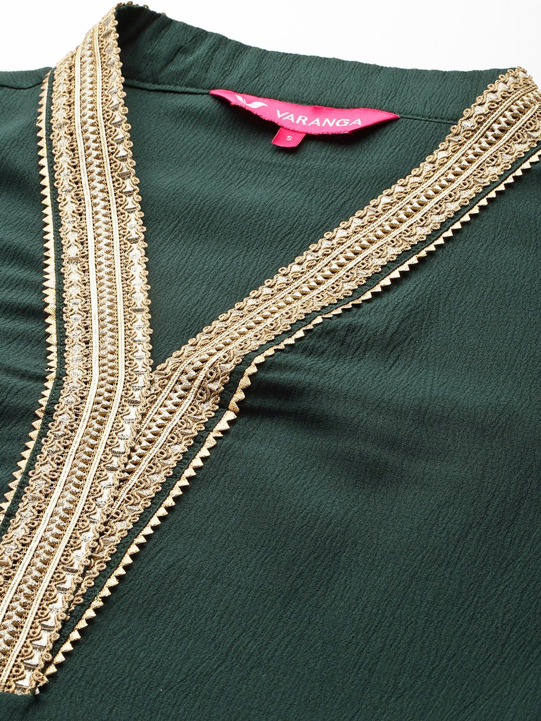 Dhiyona VA Women's Yoke Design Gotta Patti Kurta With Palazzos & Dupatta