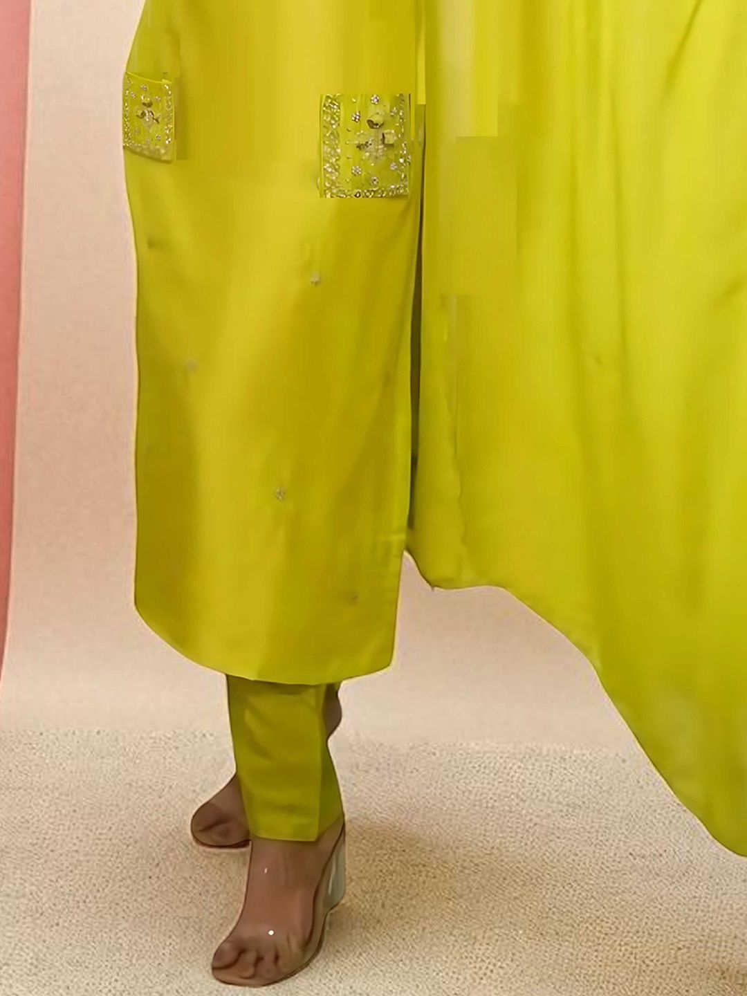 Dhiyona SN Women's Embroidered Straight Pure Cotton Kurta & Pyjamas With Dupatta