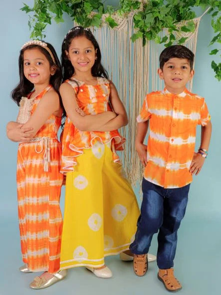 Lil Drama Girls Fusion Ethnic Jumpsuit