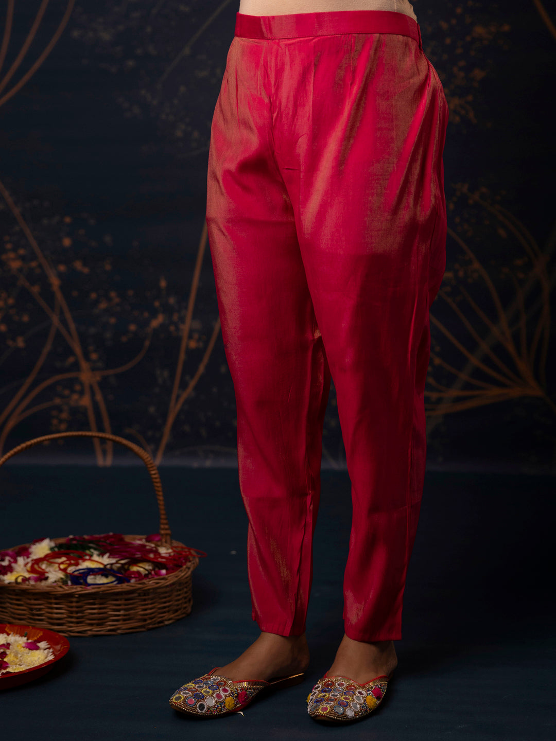 Dhiyona VV Women's Kurta and Pant Sets Simar Silk fabric