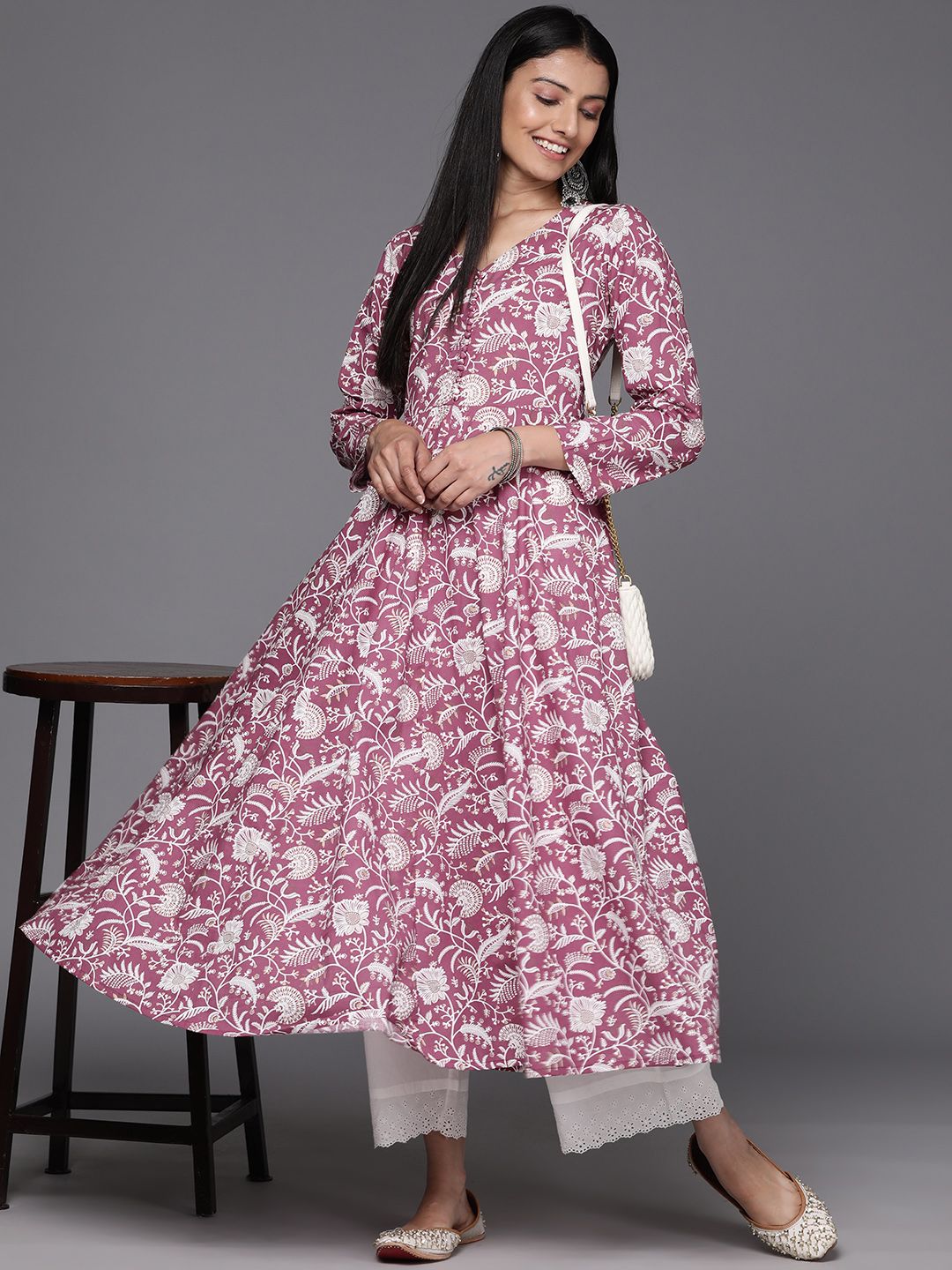 Dhiyona VA Women's Floral Printed Cotton Kurta