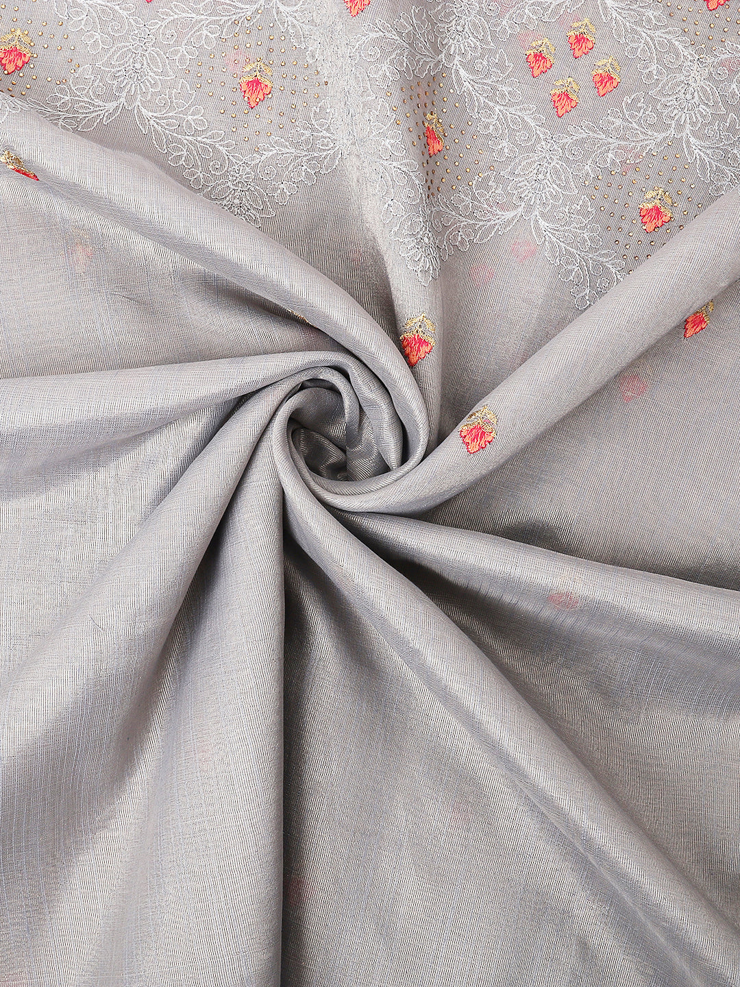 Dhiyona GR Women's Savi Grey Cotton Khadi Silk Saree