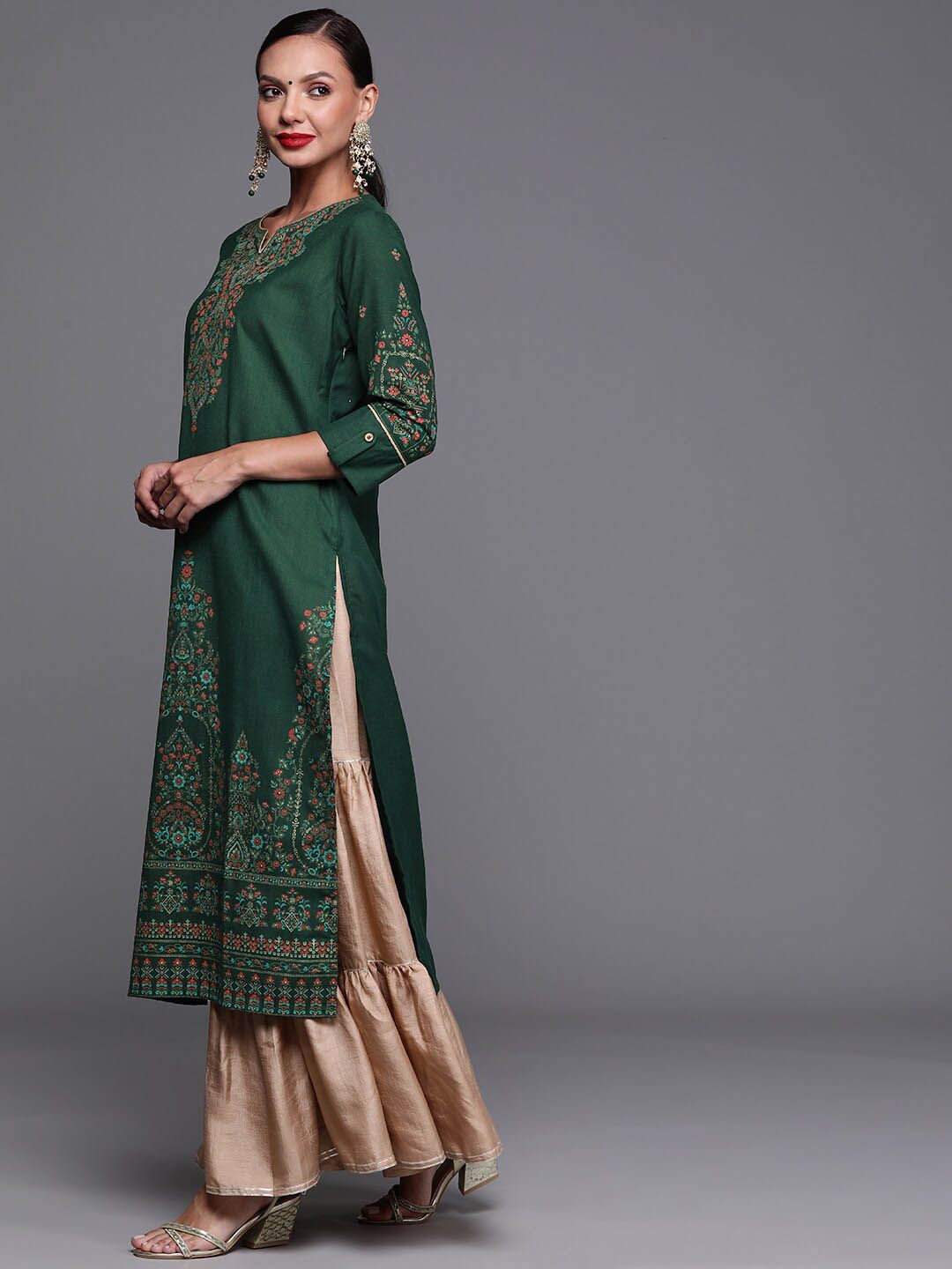 Dhiyona IE Women Ethnic Motifs Printed Cotton Kurta
