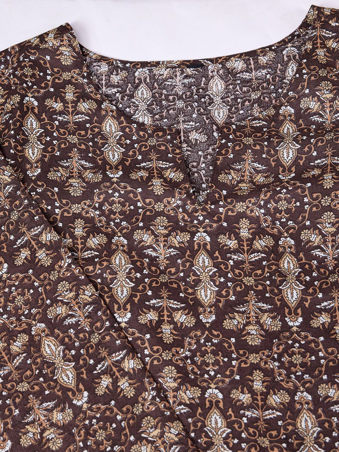 Dhiyona OD Floral Printed Regular Pure Cotton Kurta with Trousers & Dupatta