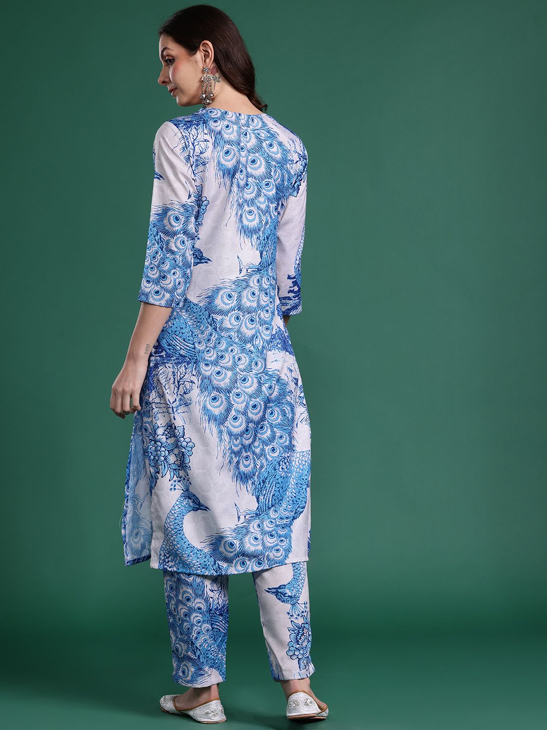 Floral Printed Regular Kurta with Trousers