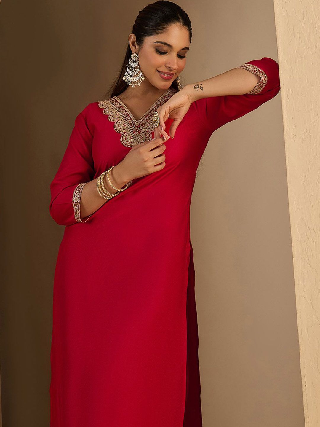 Dhiyona IE Embroidered Liva Tunic With Trousers