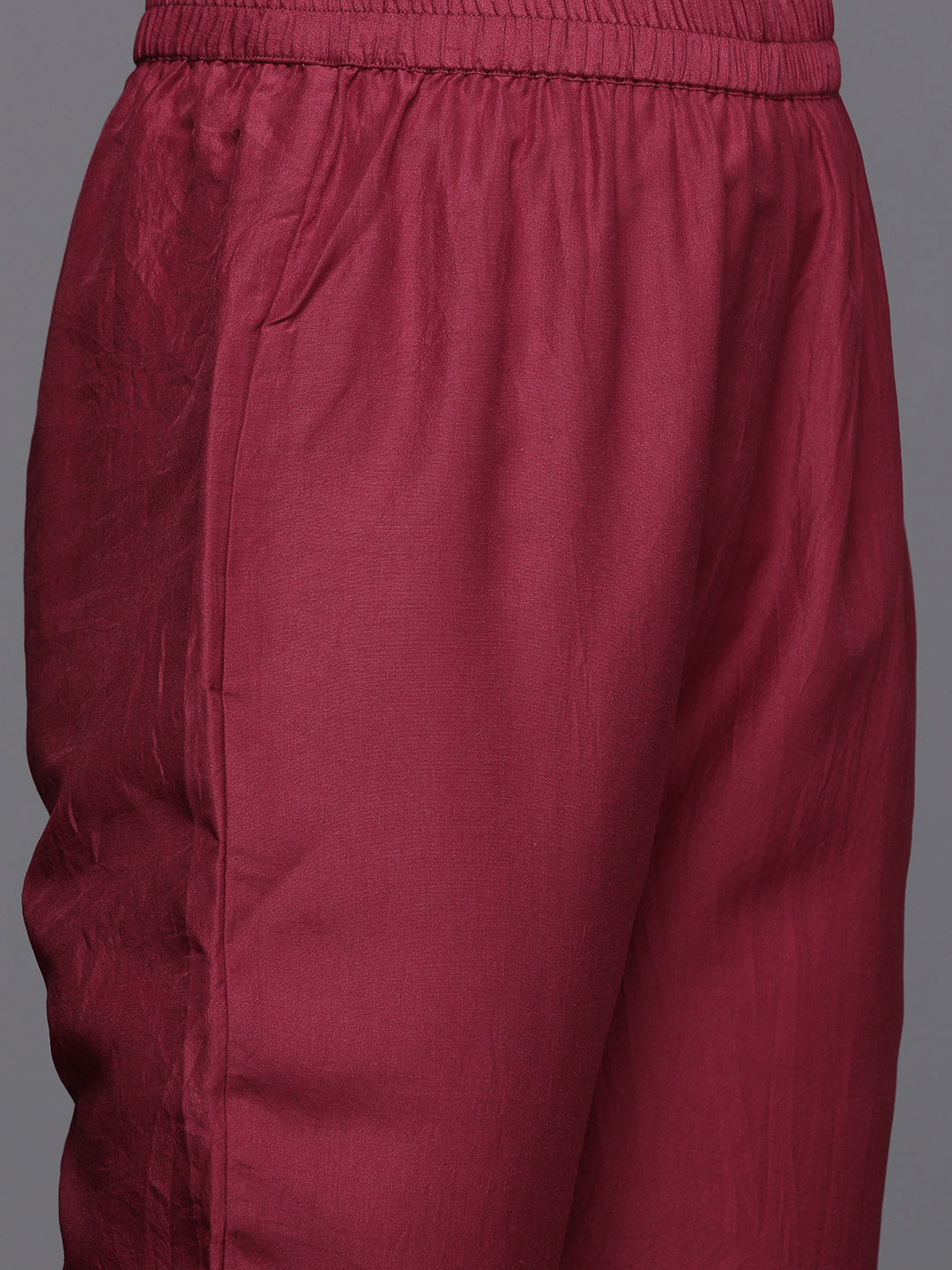 Dhiyona VR Women's Thread Embroidered Round Neck With Full Sleeve Anarkali Kurta Paied With Tonal Bottom And Dupatta