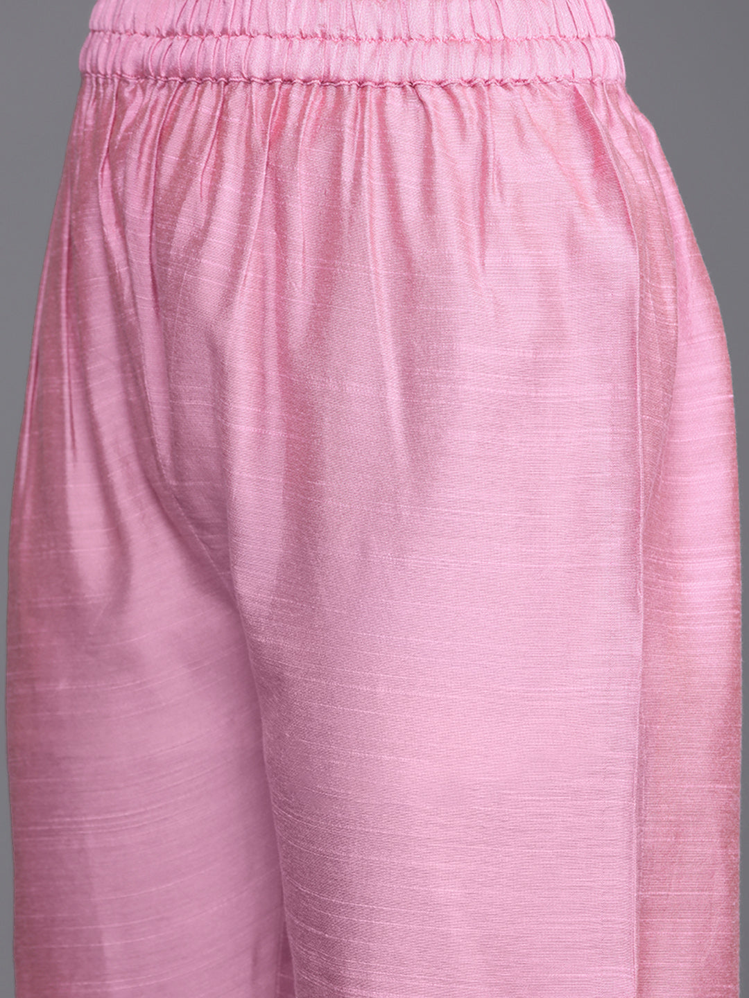 Dhiyona VR Women's Solid Kurta With Yoke Zari Sequins Embroidery Paired With Solid Pant And A Beautiful Organza Floral Dupatta With Zari Tassel