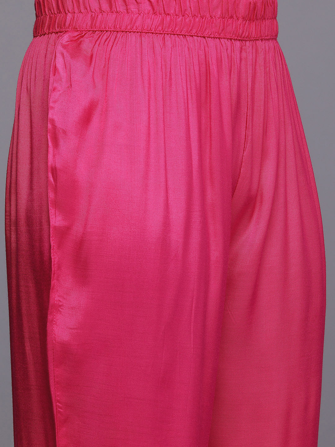 Dhiyona VR Women's Pink Bandhani Zari And Sequins Embroidered Kurta Set With Dupatta