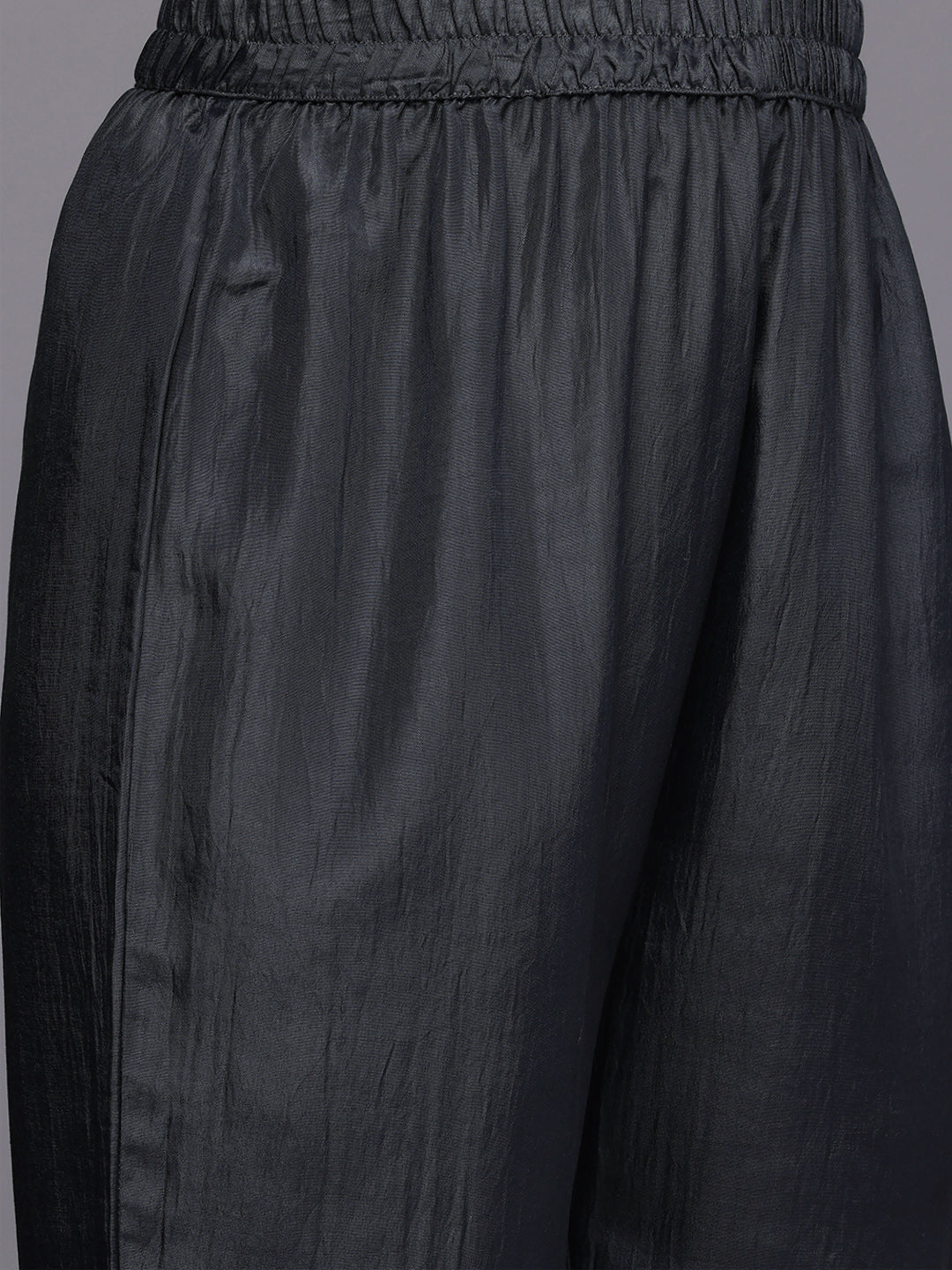 Dhiyona VR Women's Grey Silk Thread And Zari Embroidered , Sequins Embellished Kurta Paired With Bottom And Dupatta