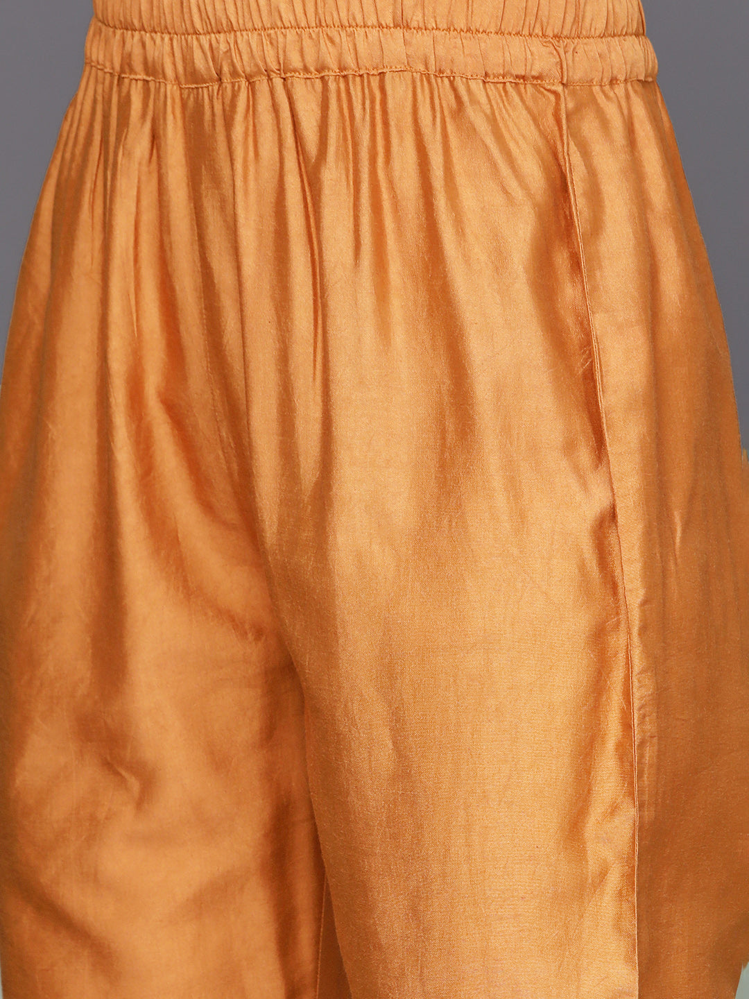 Dhiyona VR Women's Coral Printed, Straight Kurta Paired With Tonal Bottom And Printed Dupatta