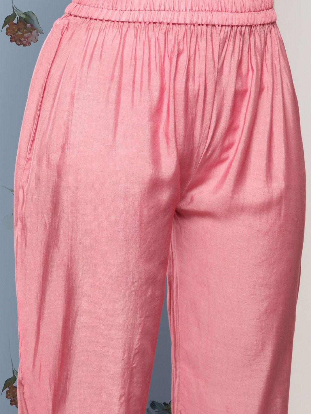 Dhiyona VA Women's Ethnic Motifs Embroidered Sequinned Silk Georgette Kurta Set