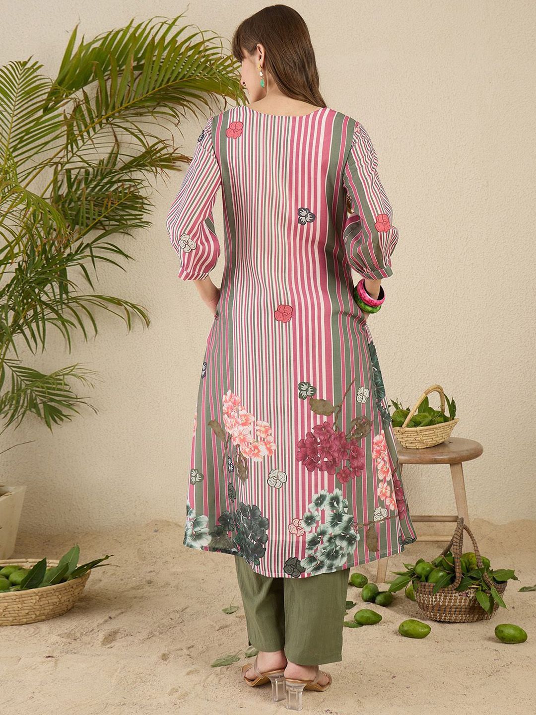 Dhiyona IE Printed Pure Cotton Kurta & Trouser Co-Ords
