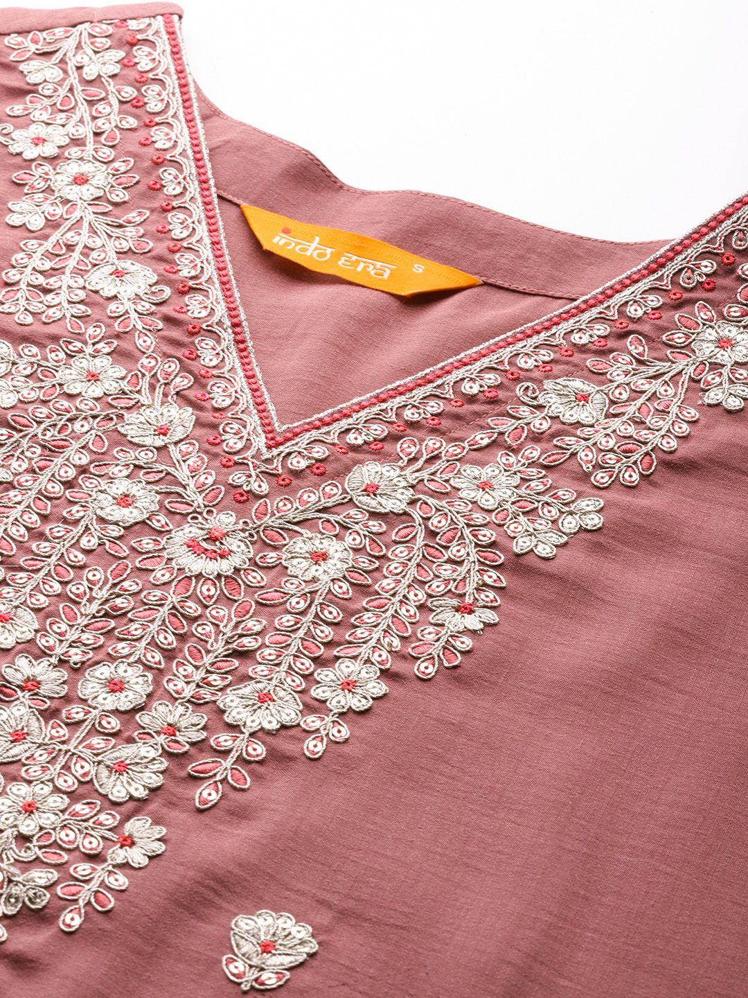 Dhiyona IE Ethnic Motifs Embroidered Sequinned Kurta with Trousers & With Dupatta