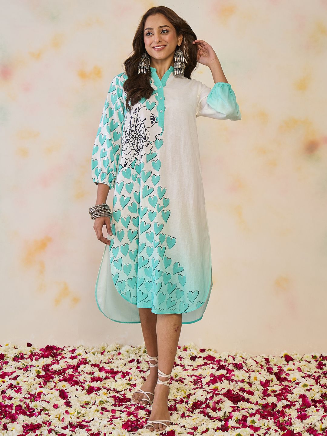 Dhiyona IE Women Ethnic Motifs Printed Floral Kurta