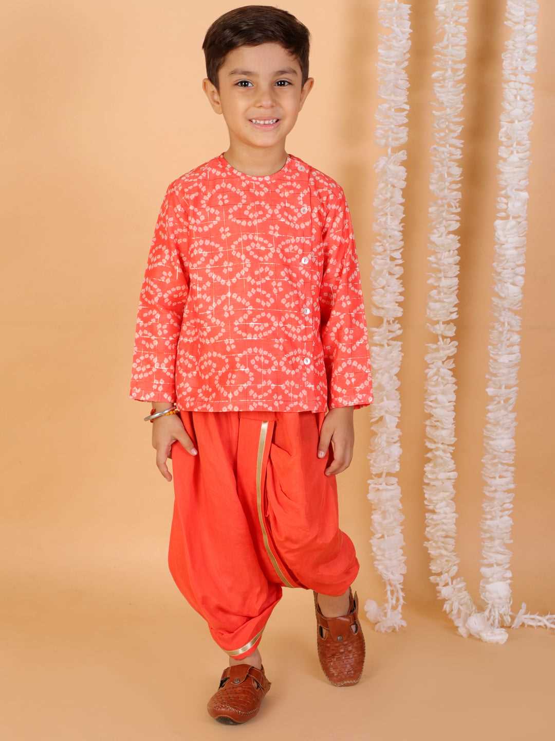Boys printed kurta dhoti set