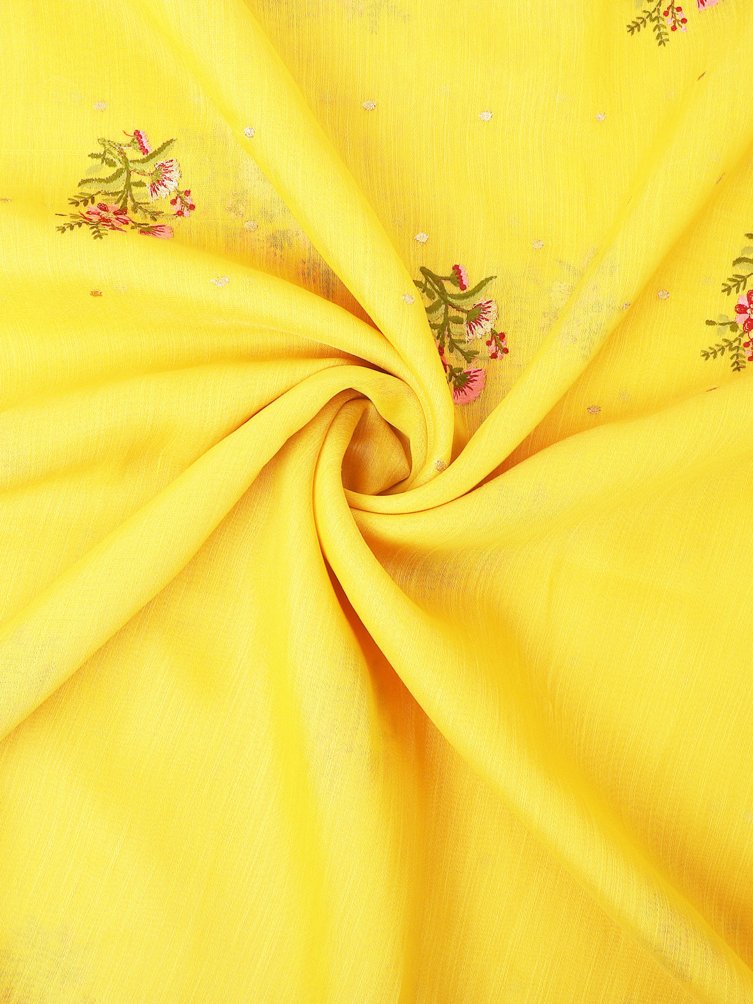 Dhiyona GR Women's Kashmira Yellow Cotton Silk Saree