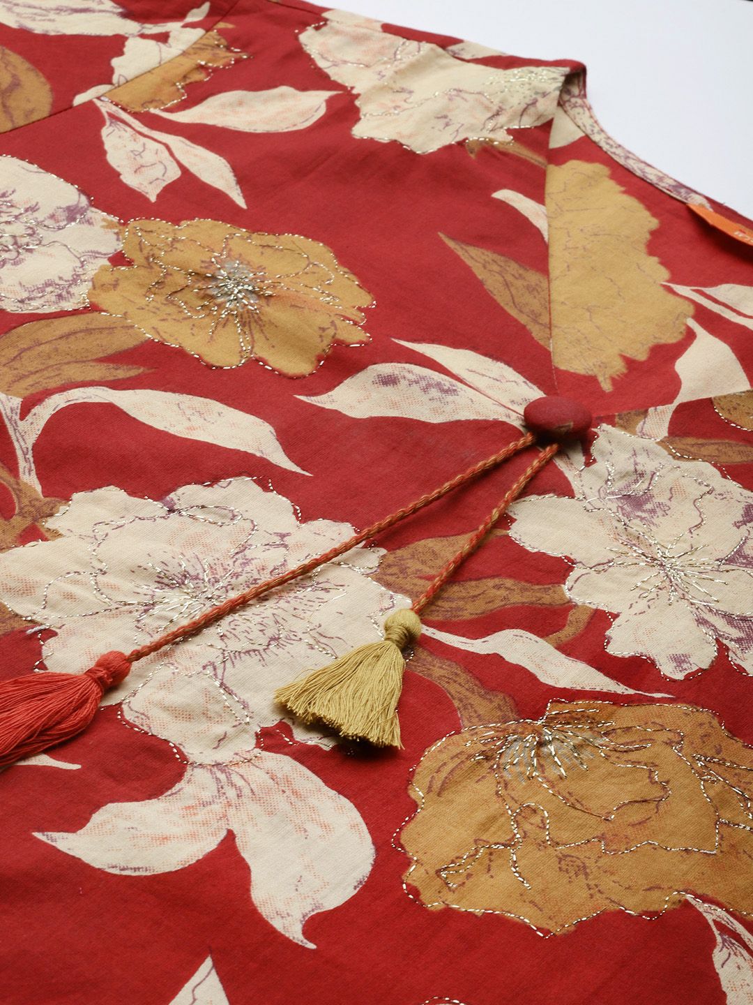 Dhiyona IE Floral Printed Pure Cotton Kurta