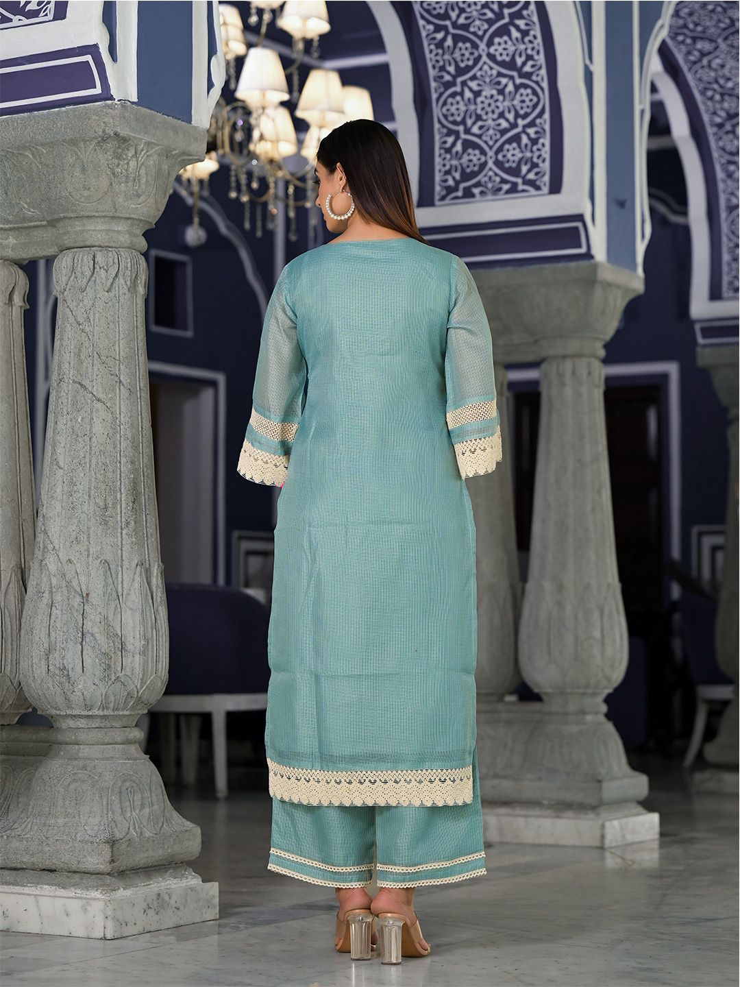 Dhiyona VA Women'sRegular Kurta with Trousers & Dupatta
