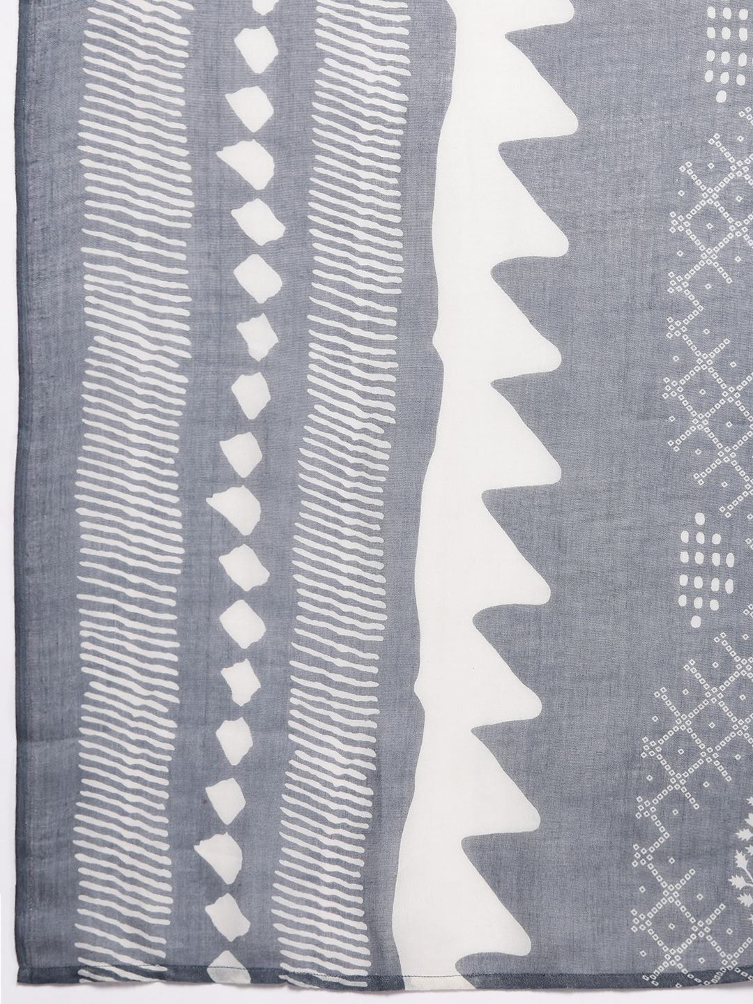 Dhiyona IE Bandhani Printed Regular Thread Work Pure Cotton Kurta With Trousers & Dupatta