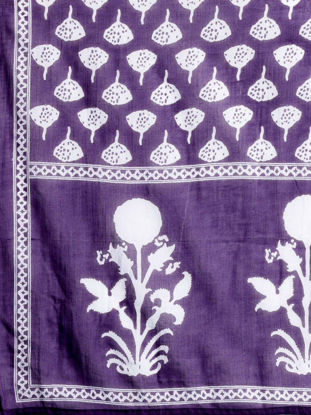 Dhiyona IE Floral Printed Mirror Work Pure Cotton Kurta with Trousers & With Dupatta